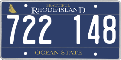 RI license plate 722148