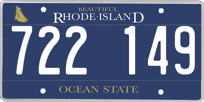RI license plate 722149