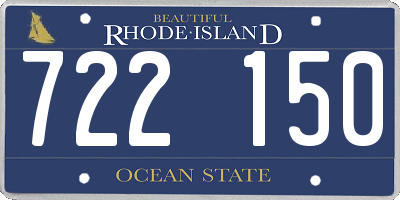 RI license plate 722150