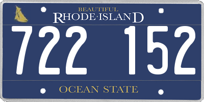 RI license plate 722152