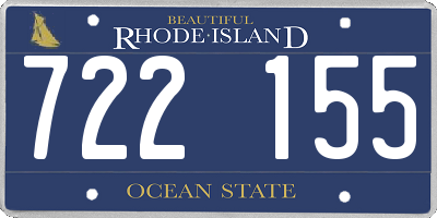 RI license plate 722155