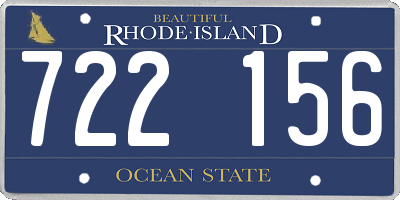 RI license plate 722156