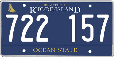 RI license plate 722157