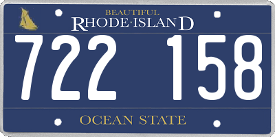 RI license plate 722158