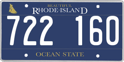 RI license plate 722160