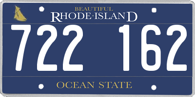 RI license plate 722162
