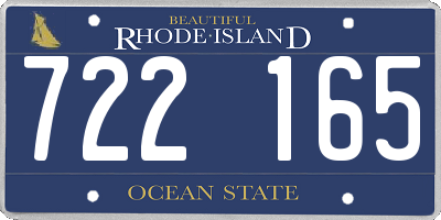 RI license plate 722165