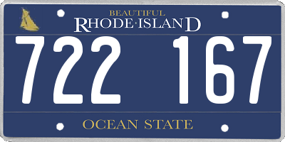 RI license plate 722167