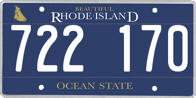 RI license plate 722170