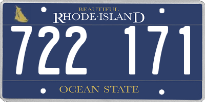 RI license plate 722171