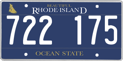 RI license plate 722175
