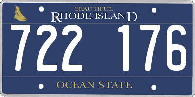 RI license plate 722176