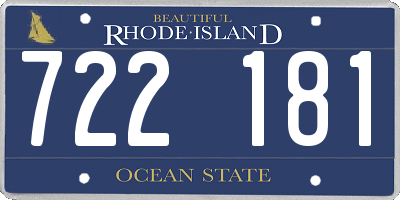 RI license plate 722181