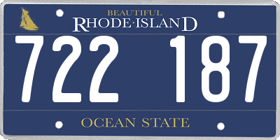RI license plate 722187