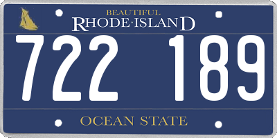 RI license plate 722189