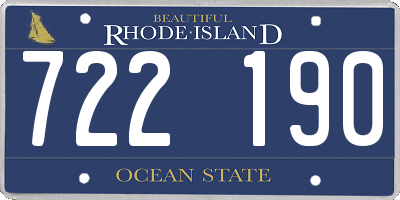 RI license plate 722190