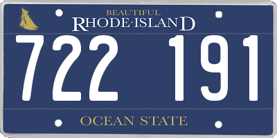 RI license plate 722191