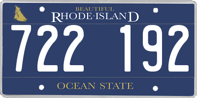 RI license plate 722192