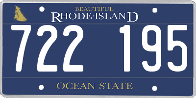 RI license plate 722195