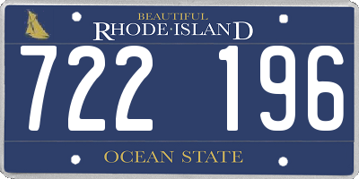 RI license plate 722196