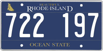 RI license plate 722197