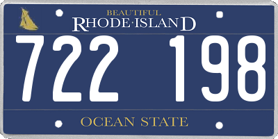 RI license plate 722198