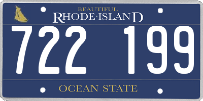 RI license plate 722199