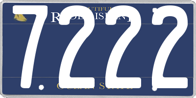 RI license plate 7222