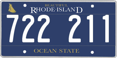 RI license plate 722211