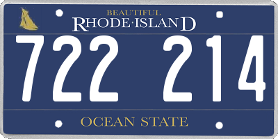 RI license plate 722214