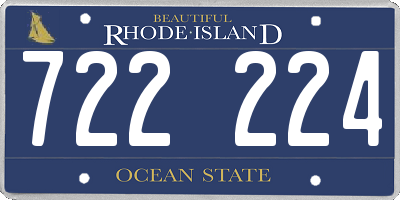 RI license plate 722224