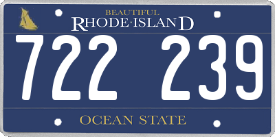 RI license plate 722239