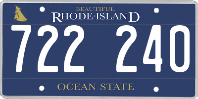 RI license plate 722240