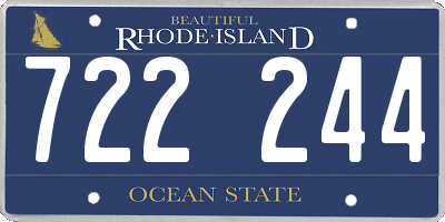 RI license plate 722244