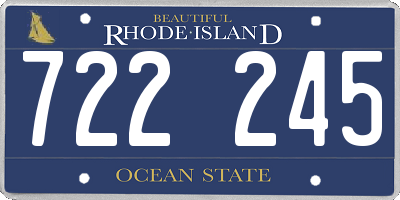 RI license plate 722245