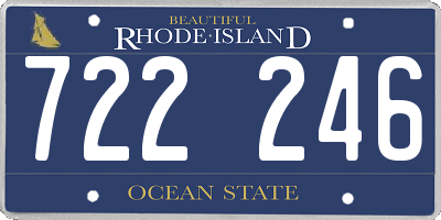 RI license plate 722246