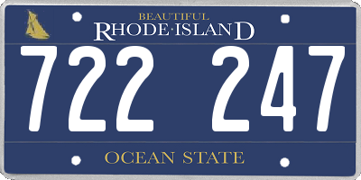 RI license plate 722247