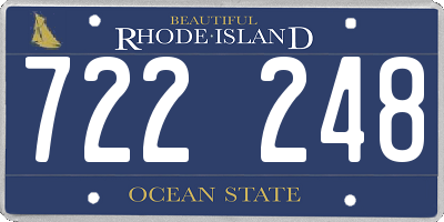 RI license plate 722248