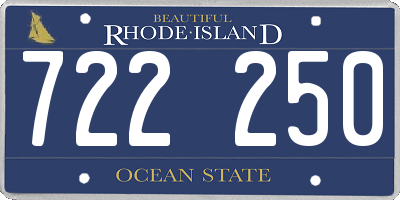 RI license plate 722250