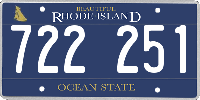 RI license plate 722251