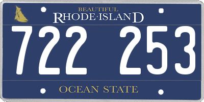 RI license plate 722253