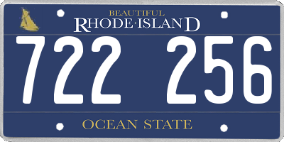 RI license plate 722256