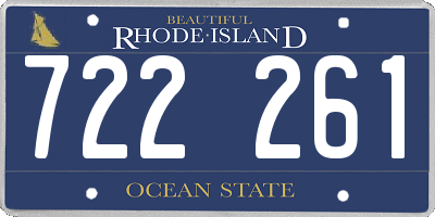 RI license plate 722261