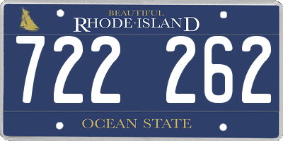 RI license plate 722262
