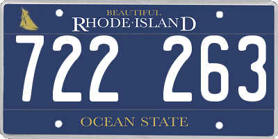 RI license plate 722263