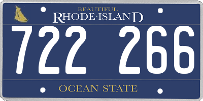 RI license plate 722266