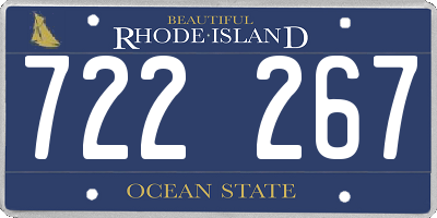 RI license plate 722267