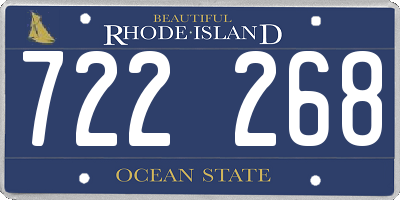 RI license plate 722268