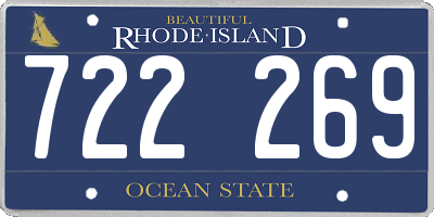 RI license plate 722269