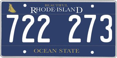 RI license plate 722273